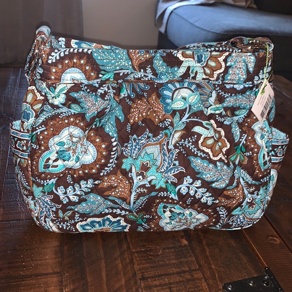 NWT VERA BRADLEY REVERSIBLE TOTE JAVA BLUE